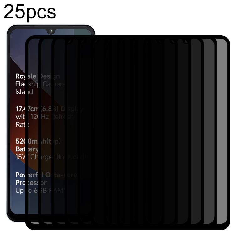 25pcs Full Cover Anti-spy Silk Screen Temper...