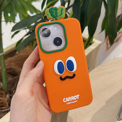 Cartoon Carrot Design Silicone Phone Case   ...