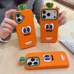 Cartoon Carrot Design Silicone Phone Case   ...