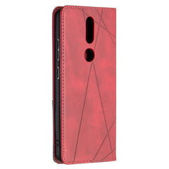 Estuche de cuero magnético con tapa horizont...