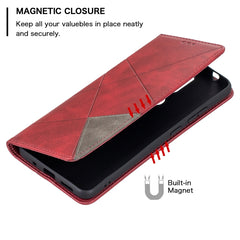 Estuche de cuero magnético con tapa horizont...