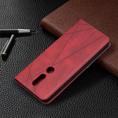 Estuche de cuero magnético con tapa horizont...