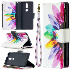 Estuche de cuero con tapa horizontal con cre...