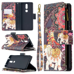 Estuche de cuero con tapa horizontal con cre...