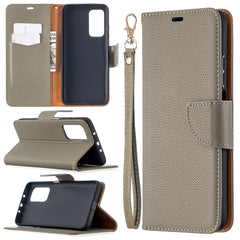 Estuche de cuero con tapa horizontal de colo...