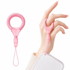 Mini cordón para teléfono con anillo para dedo