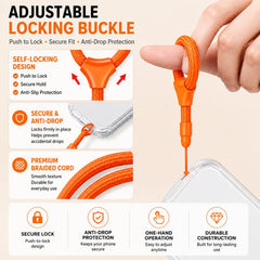 Mini cordón para teléfono con anillo para dedo