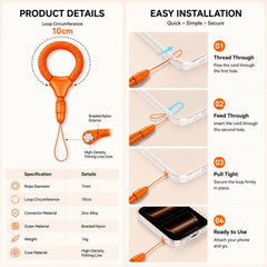 Mini cordón para teléfono con anillo para dedo