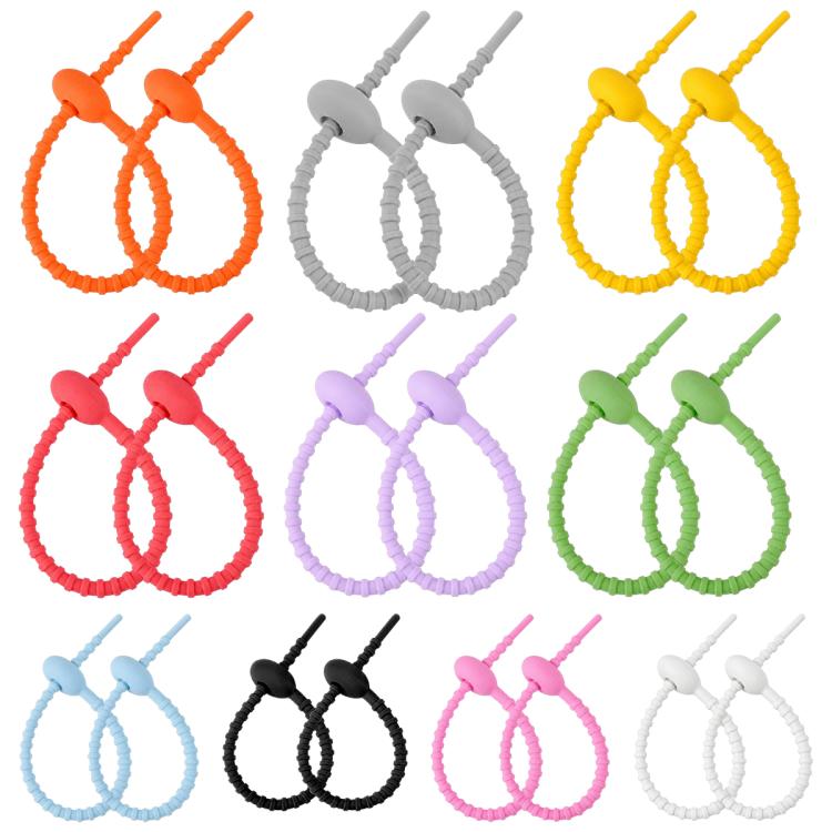 20 bridas de silicona de 15 cm para enrollar...