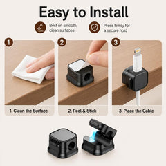 Organizador de cables magnético (6 piezas/juego)