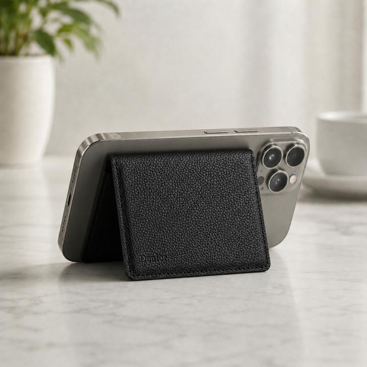 Cartera magnética de piel vegana con tarjetero para teléfono