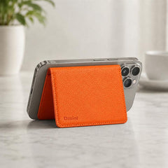 Cartera magnética de piel vegana con tarjetero para teléfono
