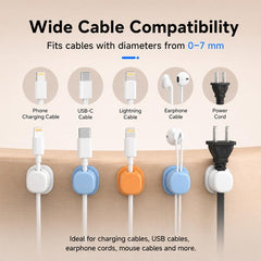 Organizador de cables giratorio con resorte (4 unidades)