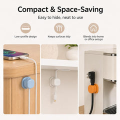 Organizador de cables giratorio con resorte (4 unidades)