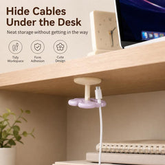 Organizador de cables con forma de flor