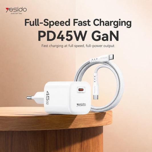 Cargador rápido Yesido PD45W GaN USB tipo C ...