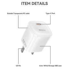 Cargador Yesido YC27U transparente AVS de 40...