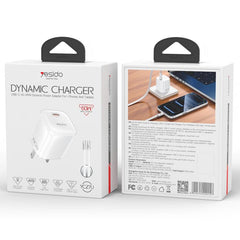Cargador Yesido YC27U transparente AVS de 40...