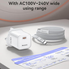 Cargador Yesido YC161 transparente AVS de 40...