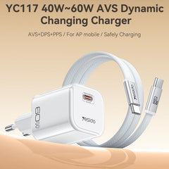 Cargador Yesido YC117 transparente AVS de 40...