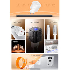 Cargador Yesido YC117 transparente AVS de 40...