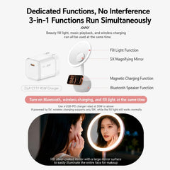 Espejo de maquillaje ZGA WX09 con altavoz Bluetooth
