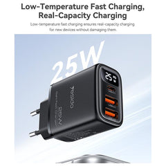 Cargador Yesido YC120C de 25 W con pantalla ...