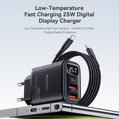 Cargador Yesido YC120C de 25 W con pantalla ...