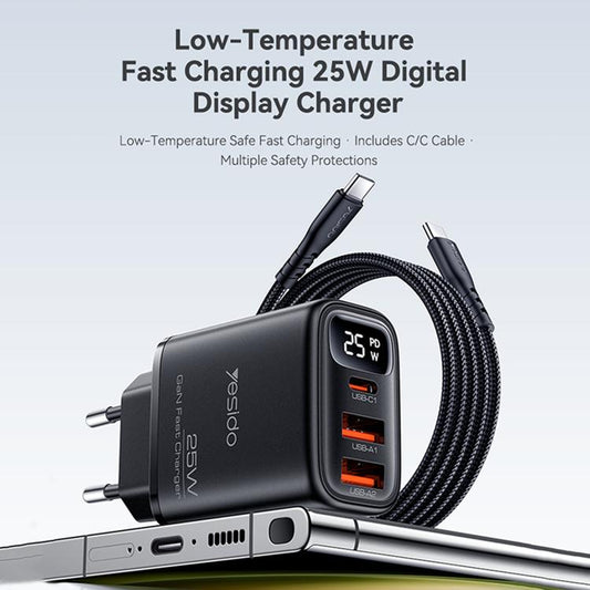 Cargador digital Yesido YC120L de 25 W con U...