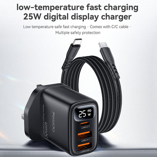 Cargador digital Yesido YC163C de 25 W con c...