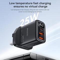 Cargador Yesido YC163L de 25 W con pantalla ...