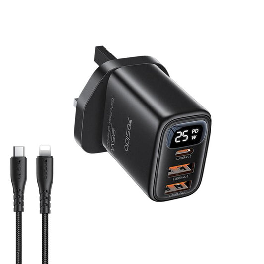 Cargador Yesido YC163L de 25 W con pantalla ...