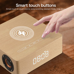 Q5A Pantalla de reloj táctil de madera multi...