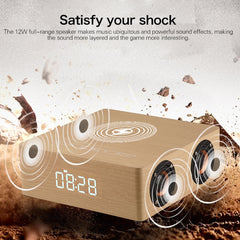 Q5A Pantalla de reloj táctil de madera multi...