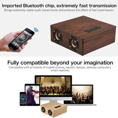 Altavoz Bluetooth de madera Q5, compatible c...