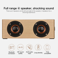 Altavoz Bluetooth de madera Q5, compatible c...