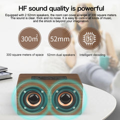 W5C Subwoofer Reloj de madera Altavoz Blueto...