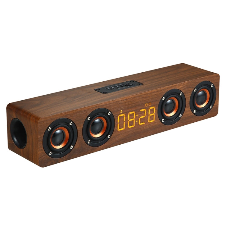 W8C Reloj de madera Subwoofer Altavoz Blueto...