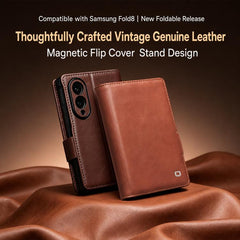 Funda para teléfono QIALINO de piel auténtic...