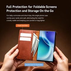 Funda para teléfono QIALINO de piel auténtic...