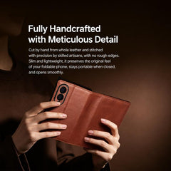 Funda para teléfono QIALINO de piel auténtic...