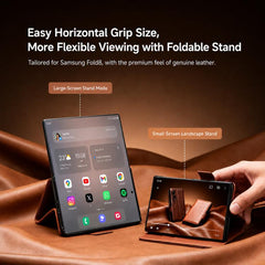 Funda para teléfono QIALINO de piel auténtic...