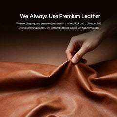 QIALINO Vintage Calfskin Genuine Leather Pho...