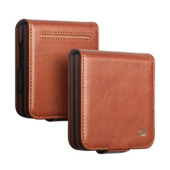 QIALINO Vintage Calfskin Genuine Leather Pho...