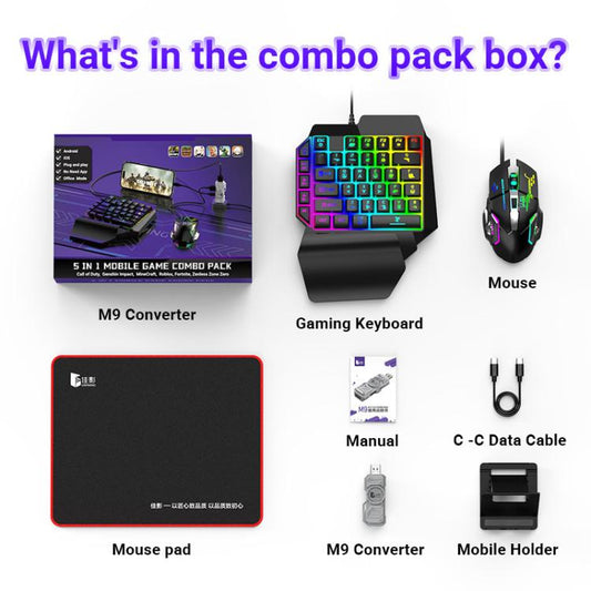 Conjunto de teclado y ratón GameSir Gaming M9