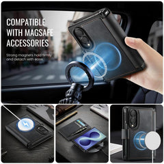 Funda para teléfono AutSpace A15 de cuero ve...