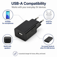 Cargador de viaje USB único HAMTOD de 5 W   ...
