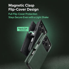 Funda magnética desmontable 2 en 1 de piel a...