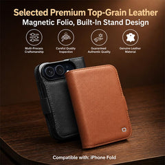 Funda para teléfono de cuero genuino QIALINO...