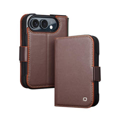 Funda para teléfono de cuero genuino QIALINO...